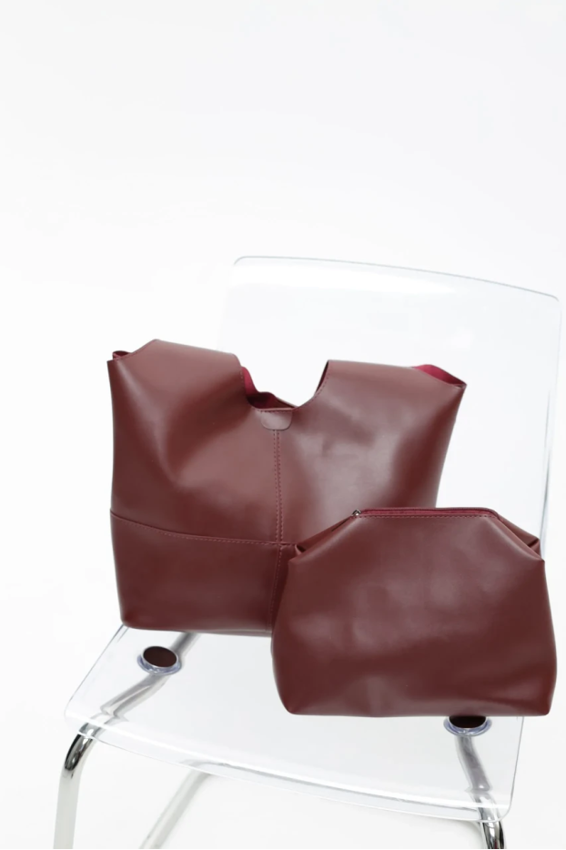 Сумка жіноча велика МК бордова (13207) - фото 2