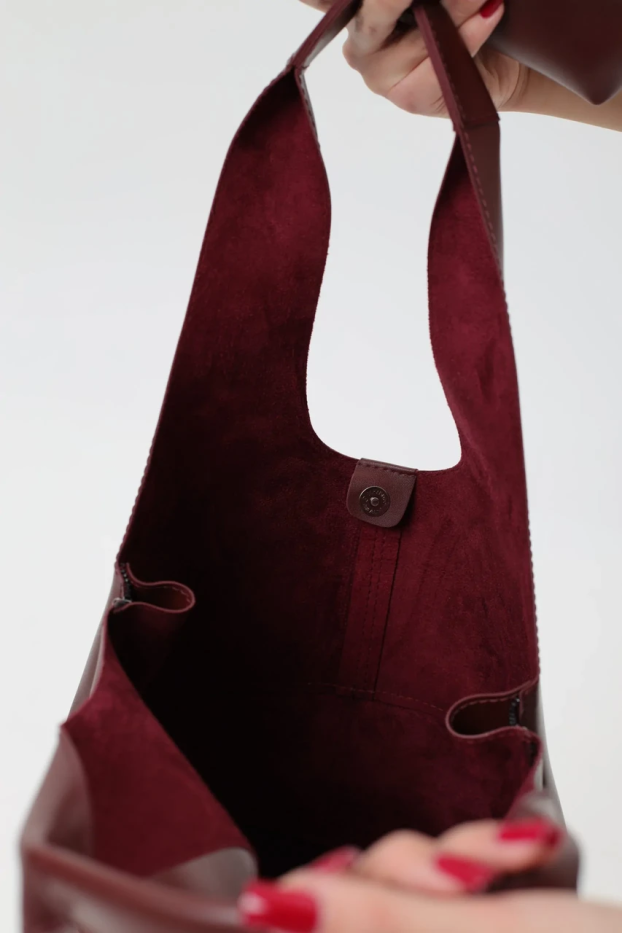 Сумка жіноча велика МК бордова (13207) - фото 7