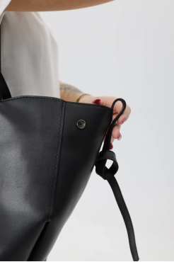 Сумка жіноча велика МК чорна (13504) - фото 8