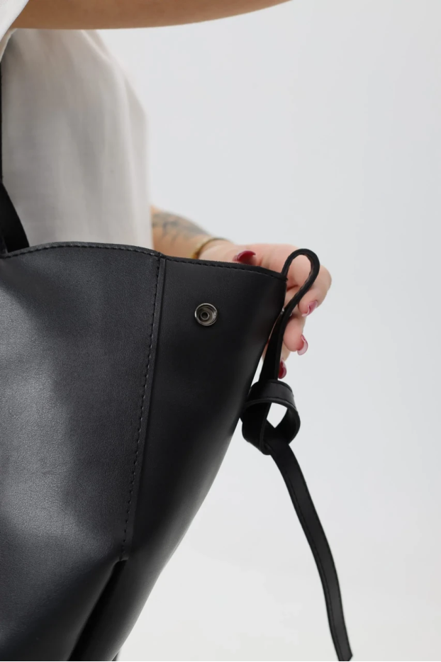 Сумка жіноча велика МК чорна (13504) - фото 8