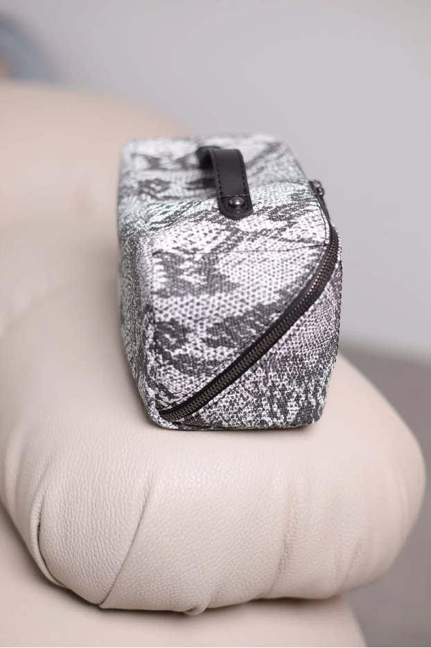 Жіноча косметичка біла з чорним рептілія 71001/1 - фото 4