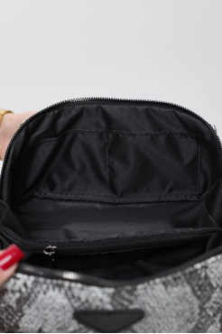 Жіноча косметичка біла з чорним рептілія 71001/1 - фото 9