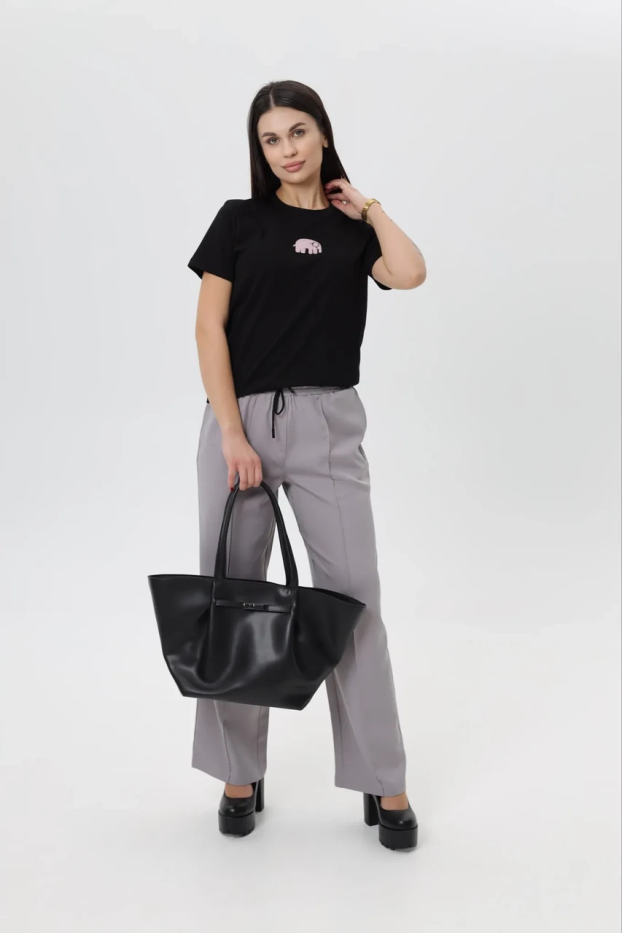 Сумка жіноча велика МК чорний (13304) - фото 4