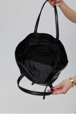 Сумка жіноча велика МК чорний (13304) - фото 8