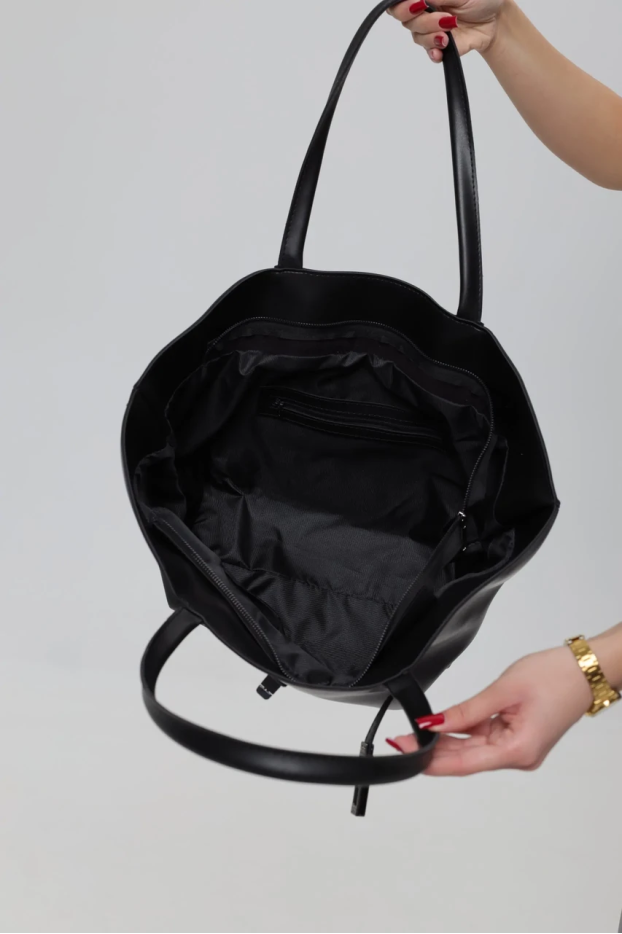 Сумка жіноча велика МК чорний (13304) - фото 8