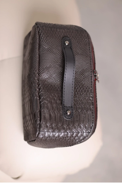 Жіноча косметичка шоколадна рептілія 71008 - фото 8