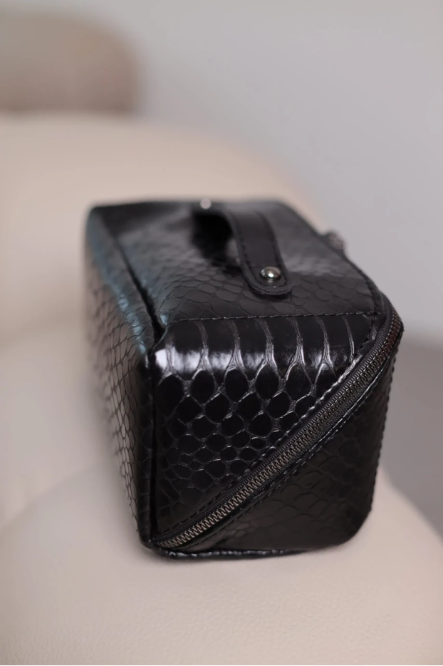 Жіноча косметичка чорна кобра 71006 - фото 7