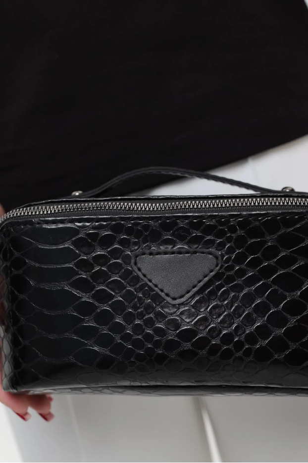 Жіноча косметичка чорна кобра 71006 - фото 10