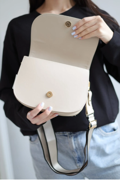 Сумка жіноча маленька бежева (1399/24) - фото 9