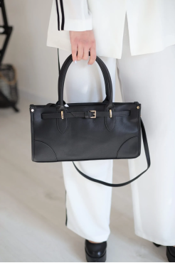 Сумка жіноча Саквояж середня чорна (0377) - фото 1