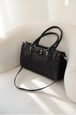 Сумка жіноча Саквояж середня чорна (0377) - фото 2