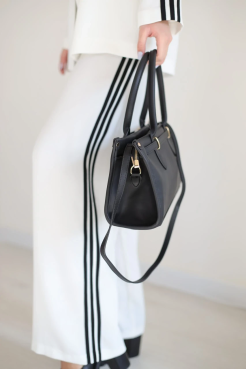 Сумка жіноча Саквояж середня чорна (0377) - фото 5