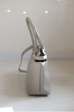 Сумка жіноча Саквояж велика сіра 0378 - фото 2