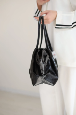 Сумка жіноча Тюльпан лакова чорна 1199/25 - фото 3