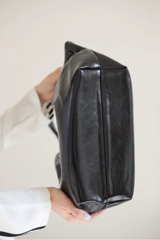 Сумка жіноча Тюльпан лакова чорна 1199/25 - фото 5