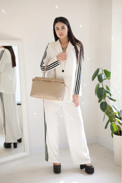 Сумка жіноча Саквояж велика бежева 0378