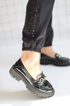 Костюм брючний з мереживом 44-48 чорний (мереживо XS) - фото 6