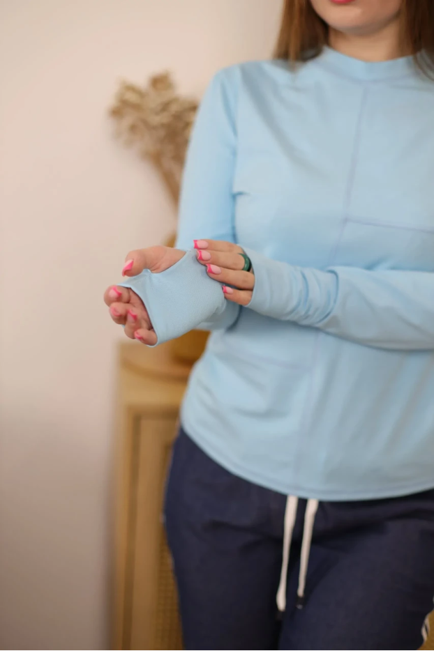 Лонгслів МК асиметрія 48-50 блакитний (1144М) - фото 5