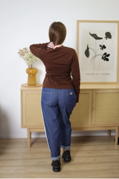 Лонгслів МК асиметрія 50-52 шоколад (1144L) - фото 4