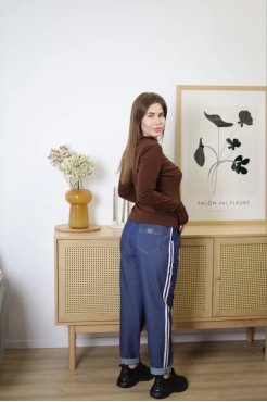 Лонгслів МК асиметрія 50-52 шоколад (1144L) - фото 9