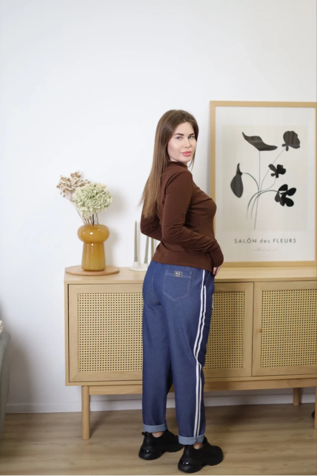 Лонгслів МК асиметрія 50-52 шоколад (1144L) - фото 9