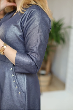 Сукня МК джинсова з паском 50 синя (4455М) - фото 10