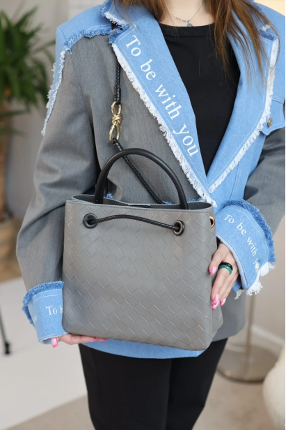 Сумка плетена сіра 111849gr