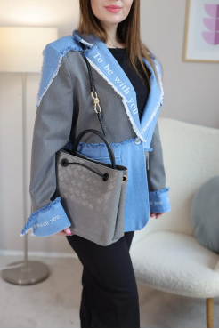 Сумка плетена сіра 111849gr - фото 6