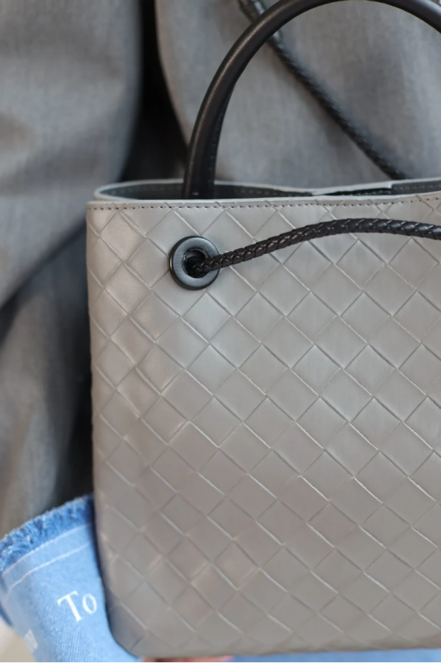 Сумка плетена сіра 111849gr - фото 8