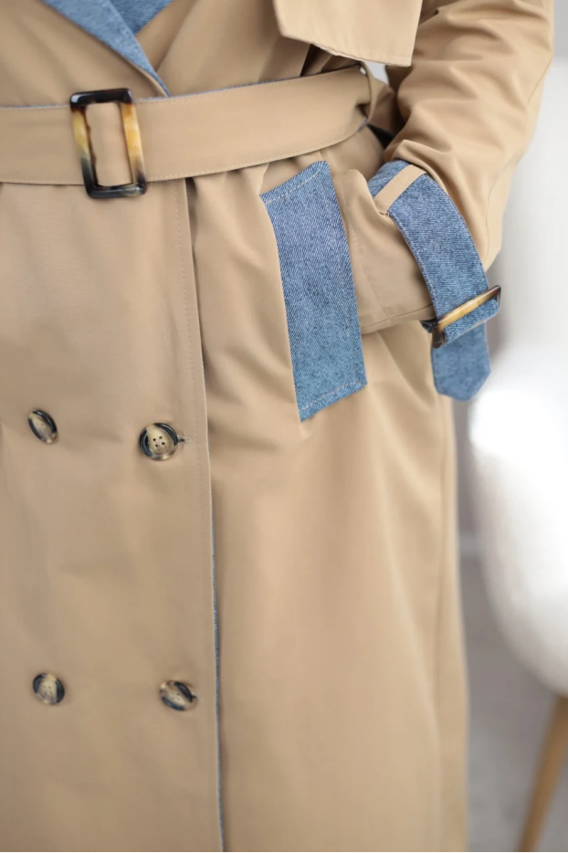 Тренч жіночий 52-54 бежевий (24437L) - фото 5