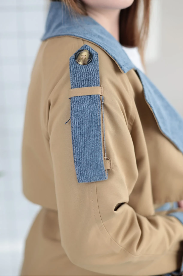 Тренч жіночий 52-54 бежевий (24437L) - фото 6