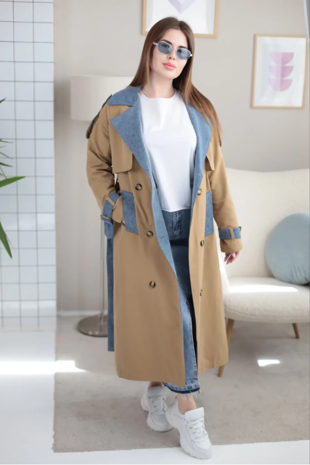 Тренч жіночий 52-54 бежевий (24437L) - фото 10