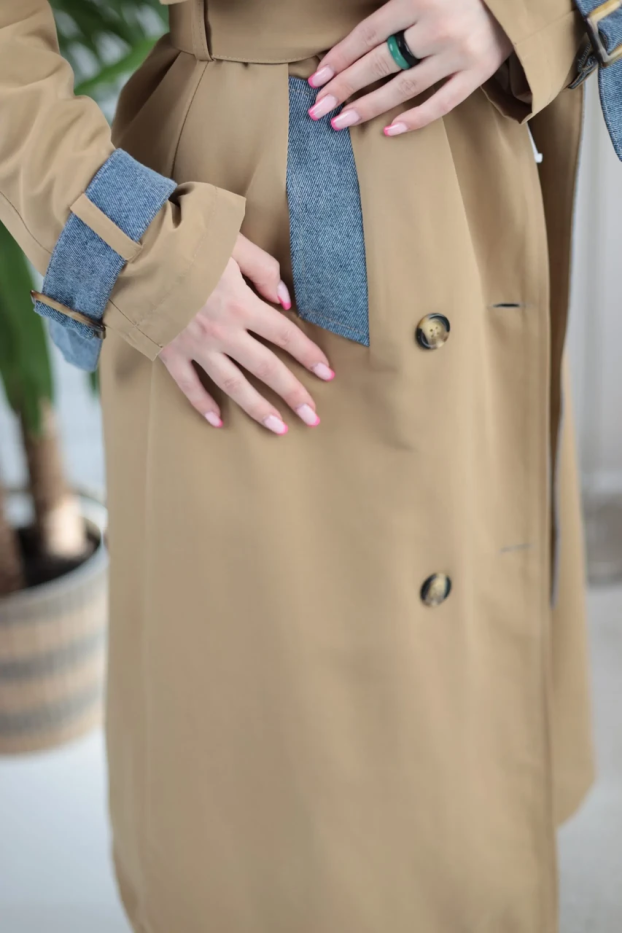 Тренч жіночий 50-52 бежевий (24437М) - фото 7