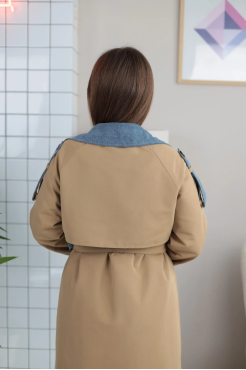 Тренч жіночий 50-52 бежевий (24437М) - фото 9