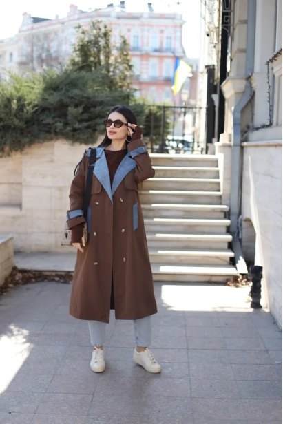 Тренч жіночий 50-52 шоколад (24437М)