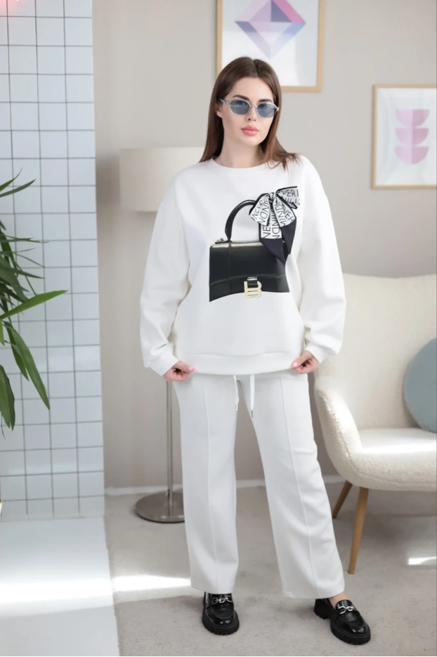 Костюм Bag 44-50 молочний (8367М) - фото 1