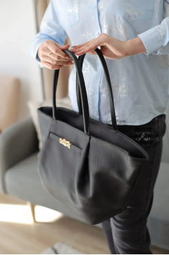 Сумка Тюльпан велика чорна (7301) - фото 8