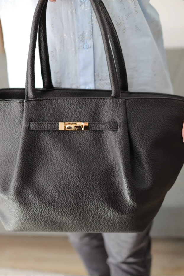 Сумка Тюльпан велика чорна (7301) - фото 10