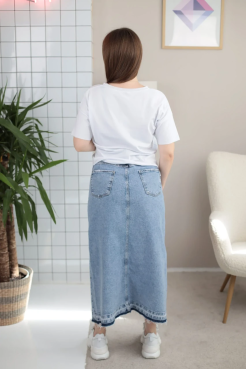 Спідниця Str 46-50 блакитна батал (12000 L) - фото 3