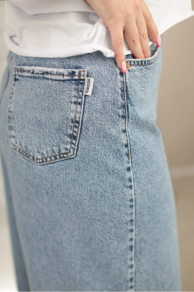 Спідниця Str 54 блакитна батал (12000XXXL) - фото 5