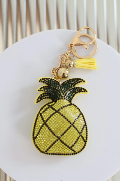 Брелок Ананас в камінчиках жовтий (350/173) - фото 2