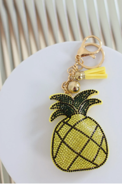 Брелок Ананас в камінчиках жовтий (350/173) - фото 3