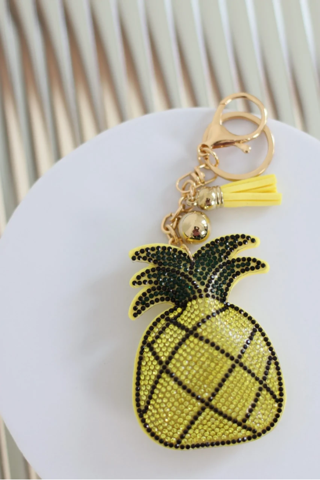 Брелок Ананас в камінчиках жовтий (350/173) - фото 3