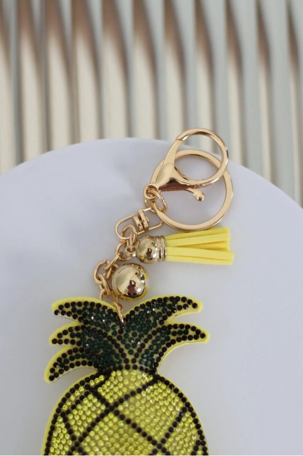 Брелок Ананас в камінчиках жовтий (350/173) - фото 4