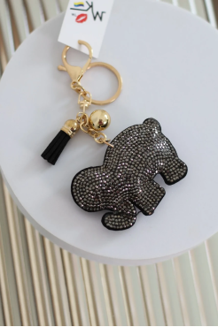 Брелок Слон чорні камінчики чорний (350/172) - фото 2