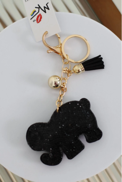 Брелок Слон чорні камінчики чорний (350/172)