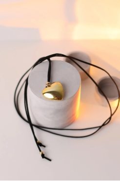 Підвіска серце у золотому кольорі (499z) - фото 1