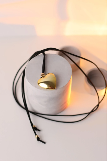 Підвіска серце у золотому кольорі (499z)