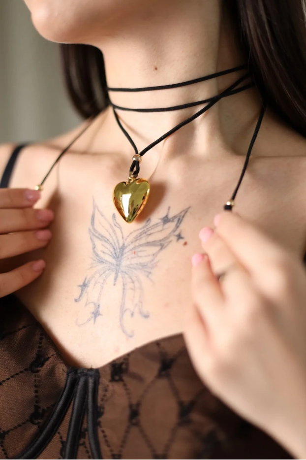 Підвіска серце у золотому кольорі (499z) - фото 6