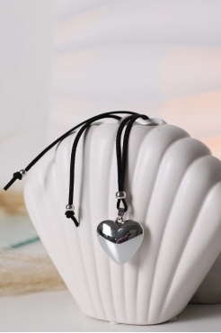 Підвіска серце у срібному кольорі 499s - фото 1